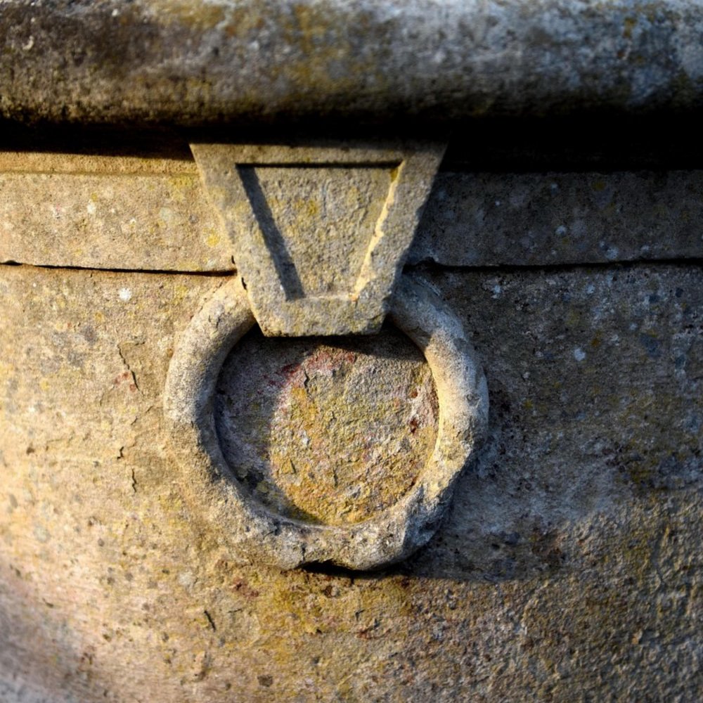 19th Century Empire French Ringed Double Sided Stone