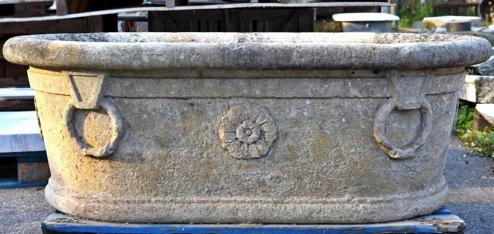 19th Century Empire French Ringed Double Sided Stone