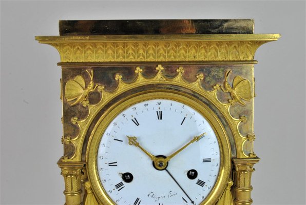 19th Century Empire Period Gilt Bronze Clock-SYQ-910298