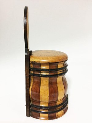 19th Century English Barrel Shaped Wall Mounted Salt Box-UCH-1224463