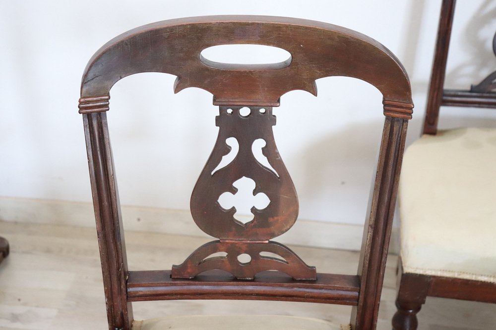 19th Century English Dining Chairs, Set of 6