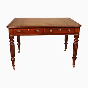 19th Century English Mahogany Partner Desk-HPU-1314594