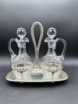 19th-century English Silver Cruet with crystal Cruets-BNU-1735215