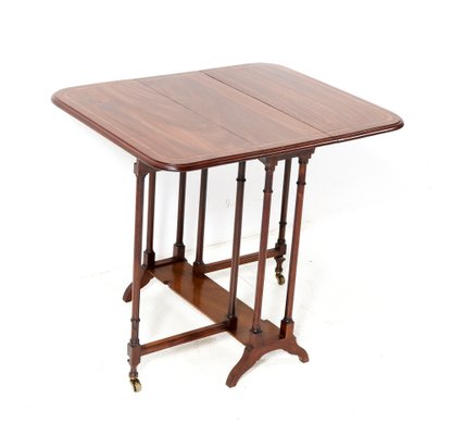 19th Century English Spider Leg Table with Drop Leaves in Walnut-MY-1718210