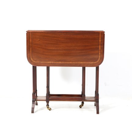 19th Century English Spider Leg Table with Drop Leaves in Walnut-MY-1718210