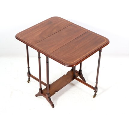 19th Century English Spider Leg Table with Drop Leaves in Walnut-MY-1718210