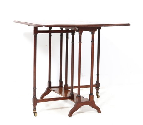 19th Century English Spider Leg Table with Drop Leaves in Walnut-MY-1718210