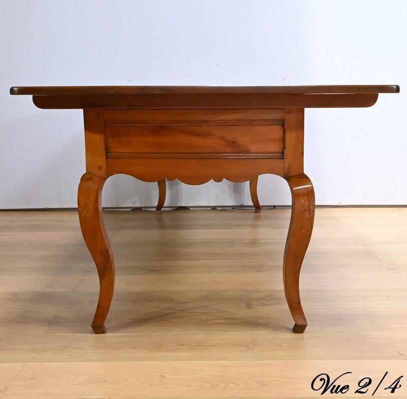 19th Century Farm Table with Extensions in Cherry Wood