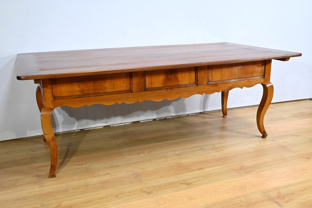 19th Century Farm Table with Extensions in Cherry Wood