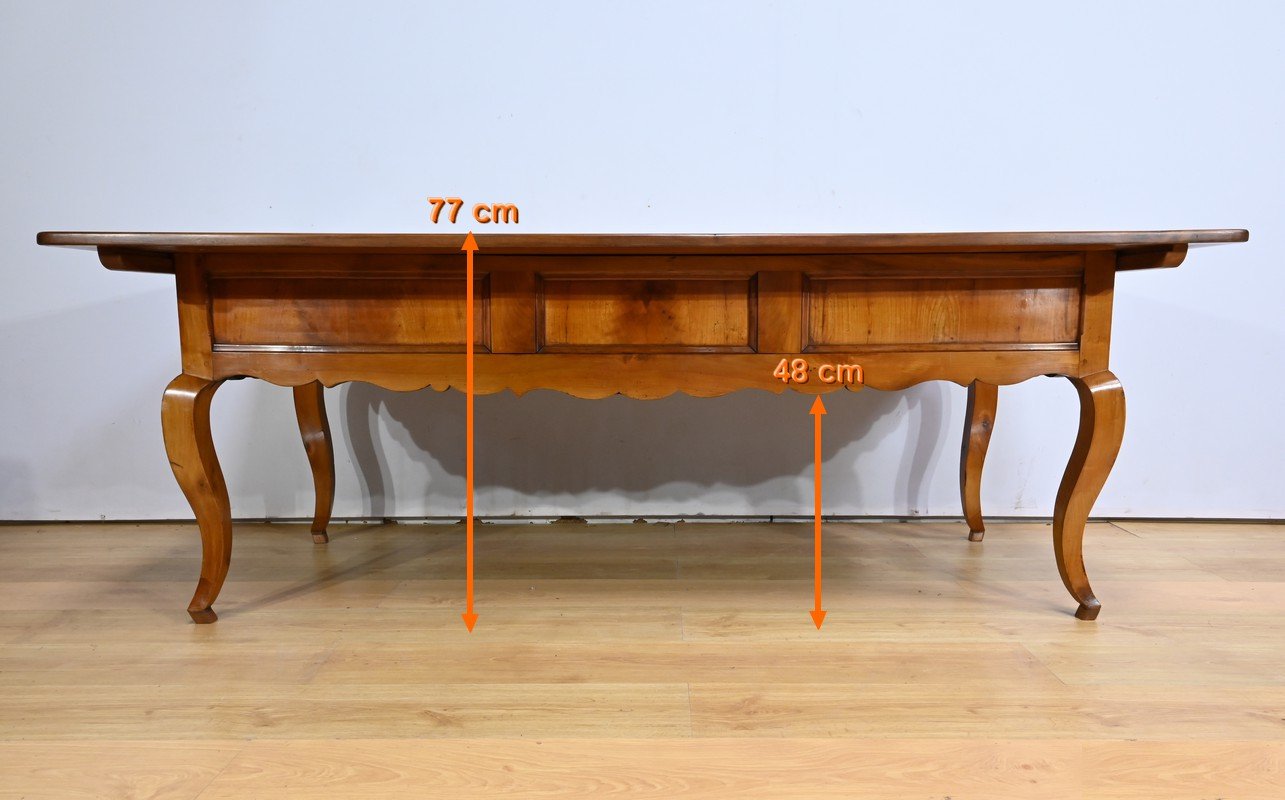 19th Century Farm Table with Extensions in Cherry Wood