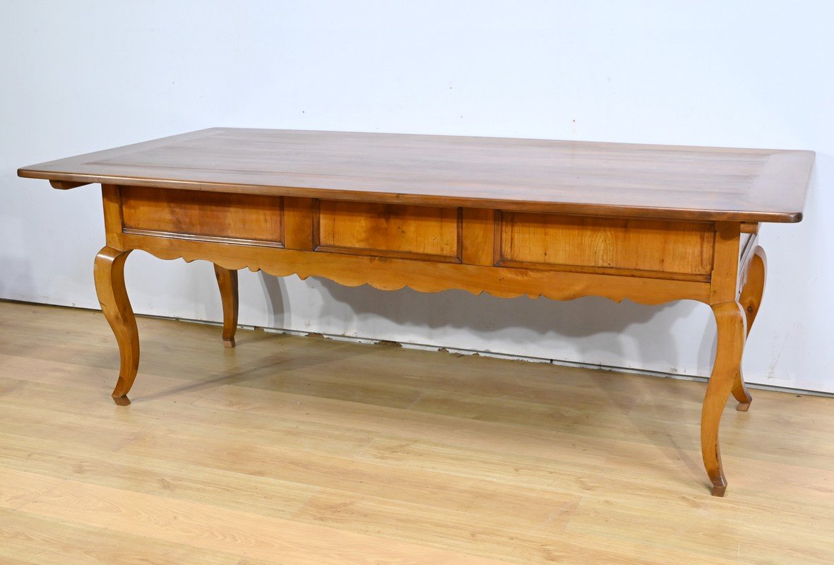 19th Century Farm Table with Extensions in Cherry Wood