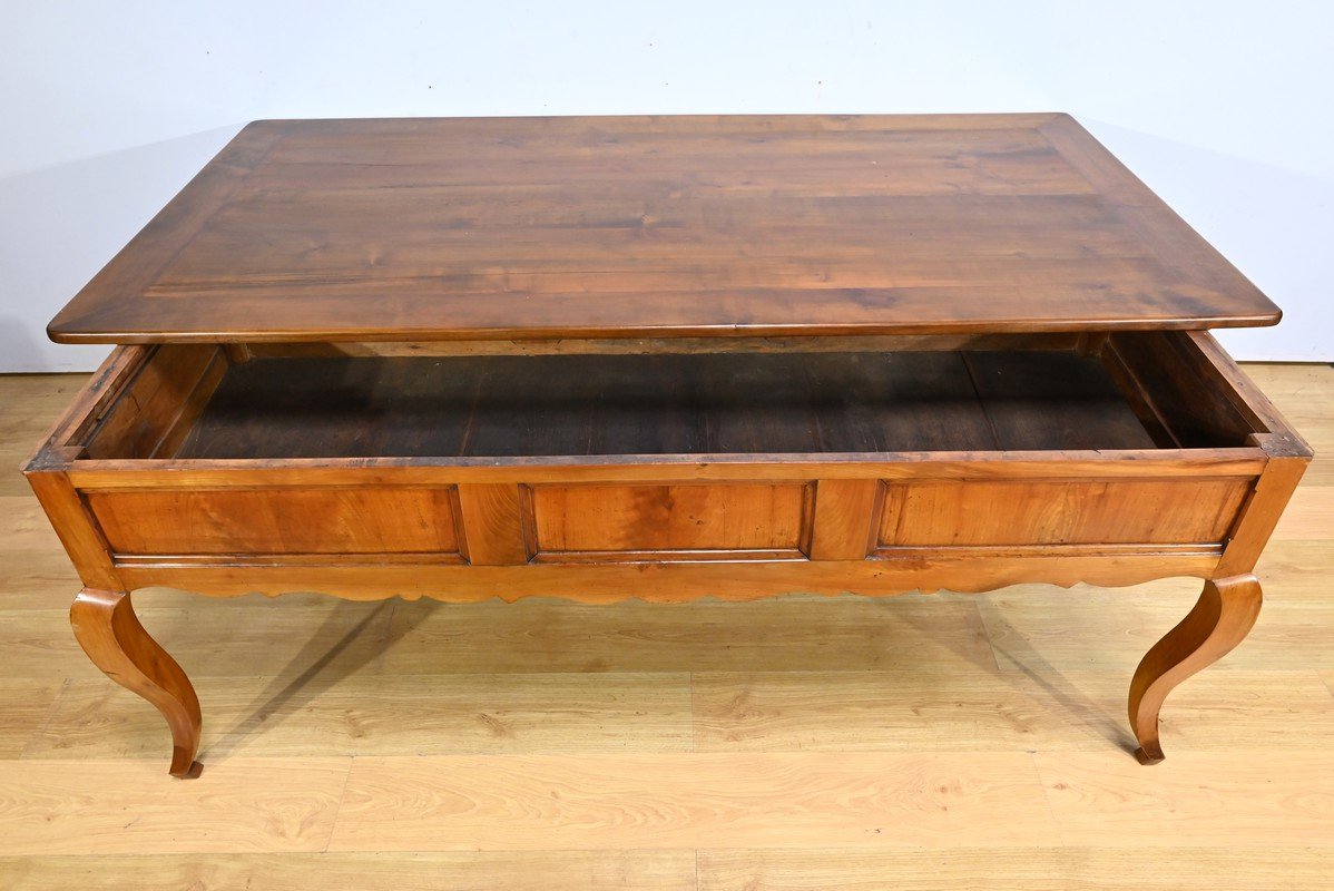 19th Century Farm Table with Extensions in Cherry Wood