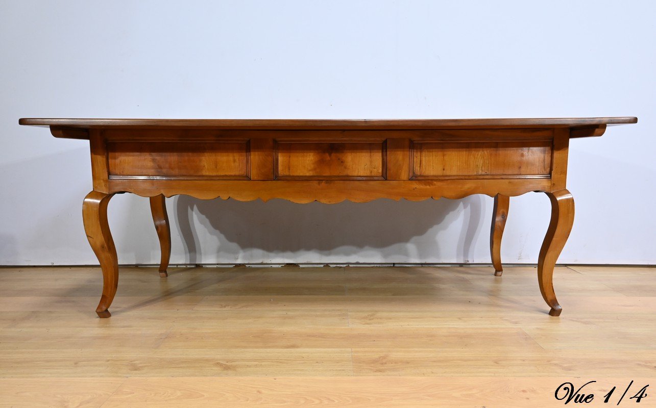 19th Century Farm Table with Extensions in Cherry Wood