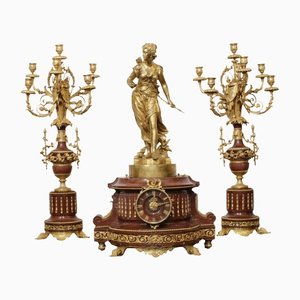 19th Century Fireplace Set, Set of 3-WMV-1129732