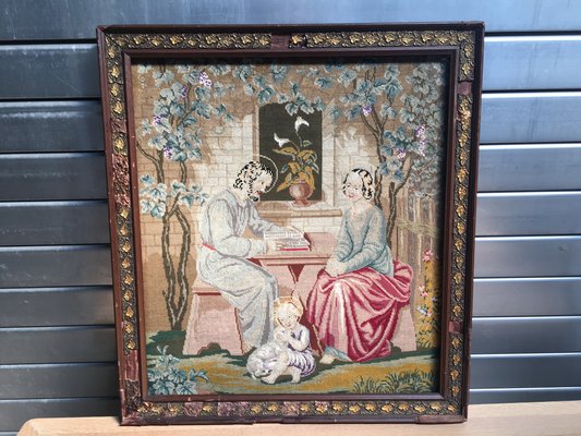 19th Century Framed Handwoven Tapestry-WQQ-963928