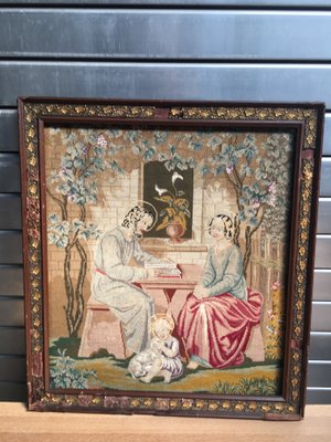 19th Century Framed Handwoven Tapestry-WQQ-963928