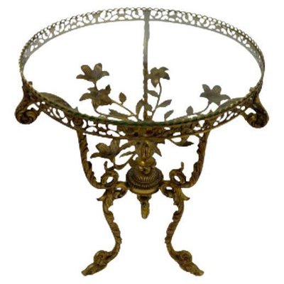 19th Century French 3 Legged Bronze Side Table-UCH-1224166