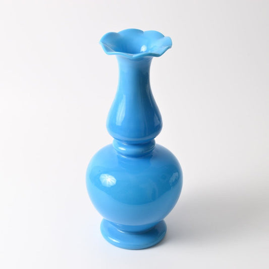 19th Century French Blue Opaline Glass Vase