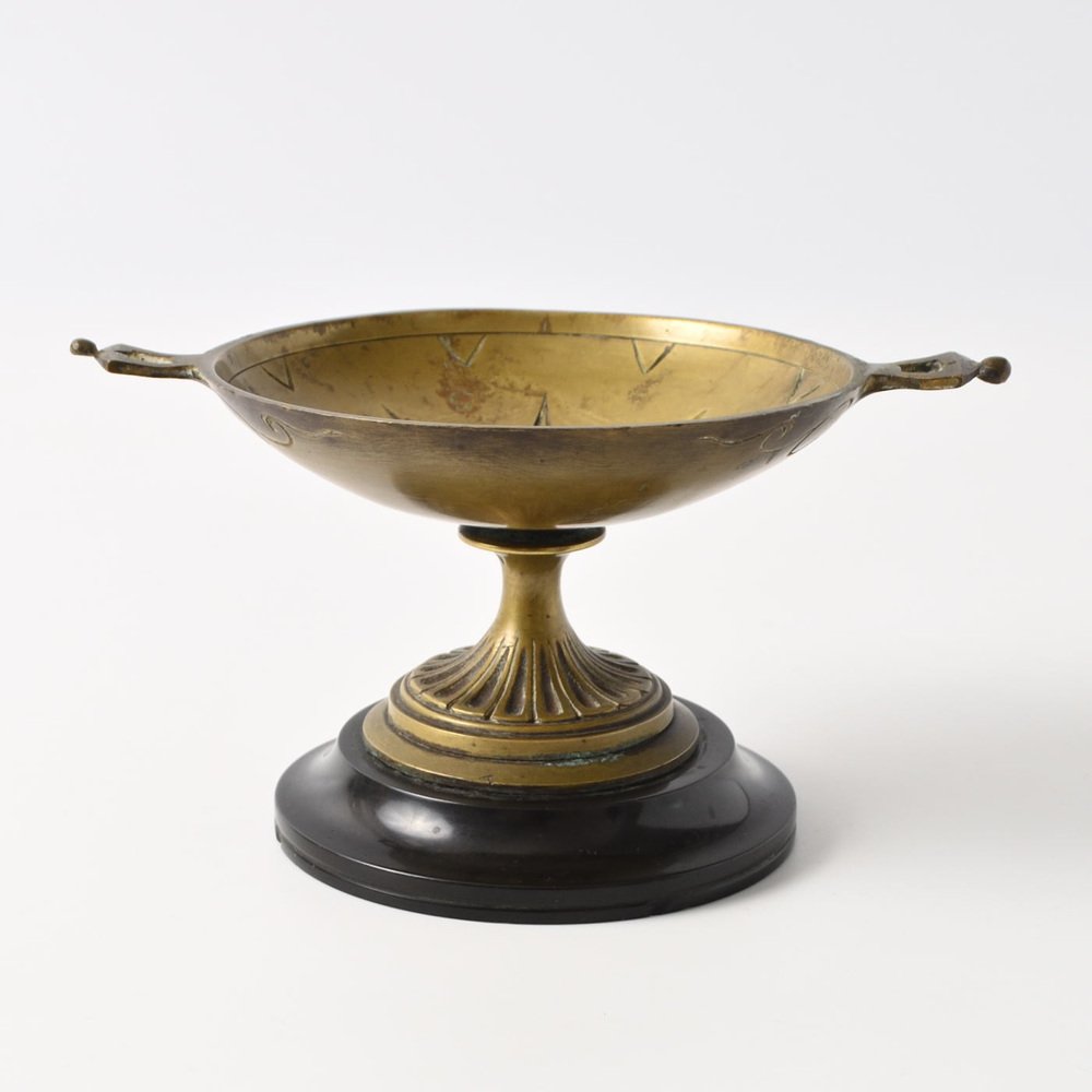 19th Century French Brass and Marble Tazza from Leblanc Freres