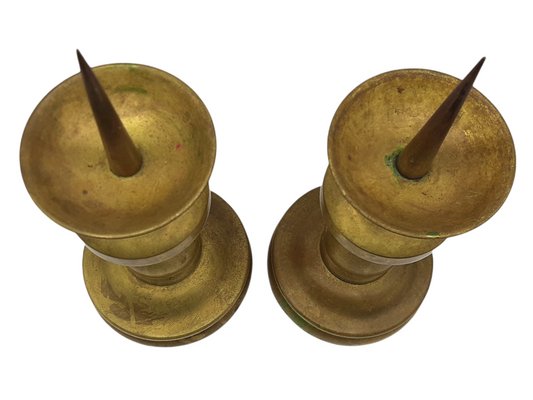 19th Century French Bronze Candle Holders, Set of 2-TCS-1143932