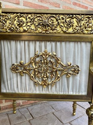 19th Century French Bronze Vitrine Nightstands with Glass Doors and Brass Drawers, Set of 2-NOU-1057879