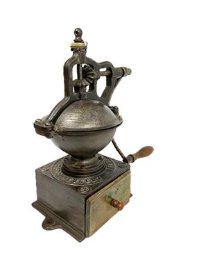 19th Century French Cast Iron Coffee Grinder-UCH-1328700