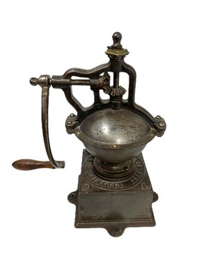 19th Century French Cast Iron Coffee Grinder-UCH-1328700