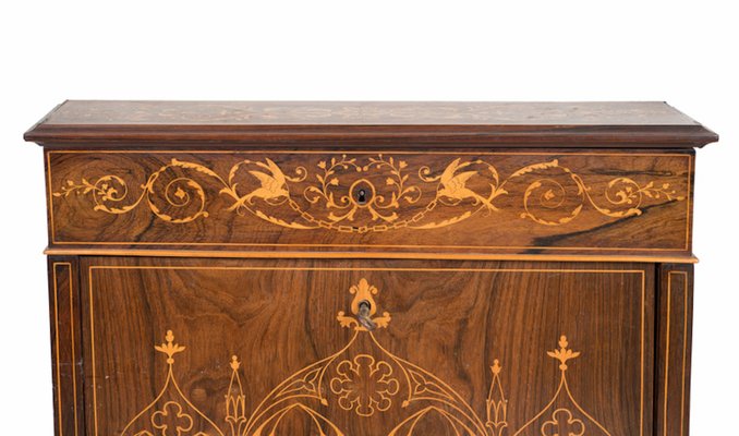 19th Century French Charles X Secretaire in Wood with Maple Inlays-KKK-1347605