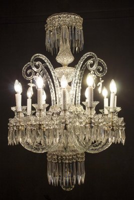 19th-Century French Crystal Chandelier, 1880s-MBH-1032716