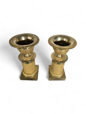 19th Century French Decorative Gilt Bronze Urns, 1800s, Set of 2-FDW-2039615