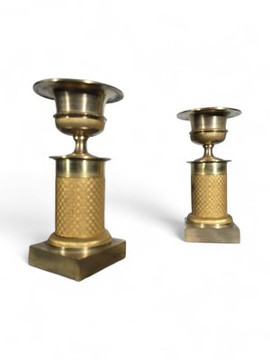 19th Century French Decorative Gilt Bronze Urns, 1800s, Set of 2-FDW-2039615