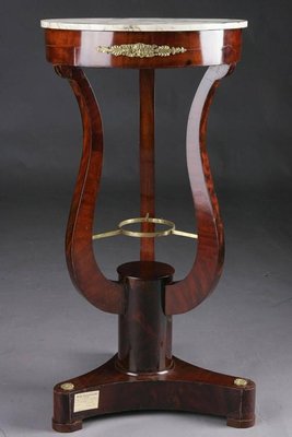 19th Century French Empire Lyra-Shaped Curly-Legged Side Table, 1815-FLW-1402104