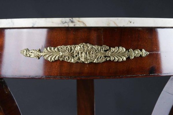 19th Century French Empire Lyra-Shaped Curly-Legged Side Table, 1815-FLW-1402104