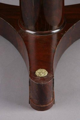 19th Century French Empire Lyra-Shaped Curly-Legged Side Table, 1815-FLW-1402104