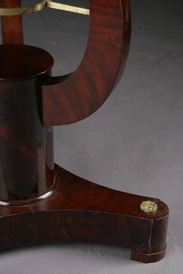 19th Century French Empire Lyra-Shaped Curly-Legged Side Table, 1815-FLW-1402104