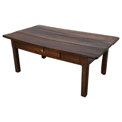 19th Century French Farmhouse Rustic Oak Coffee Table-XO-2035111