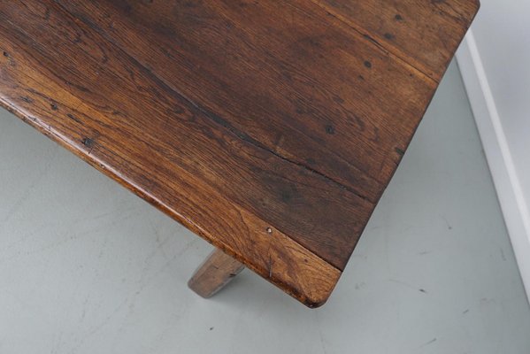 19th Century French Farmhouse Rustic Oak Coffee Table-XO-2035111