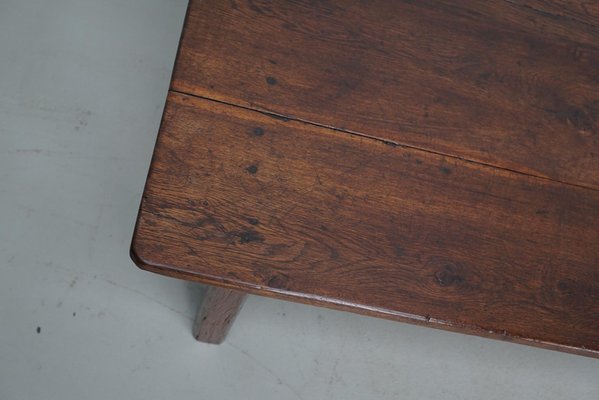 19th Century French Farmhouse Rustic Oak Coffee Table-XO-2035111