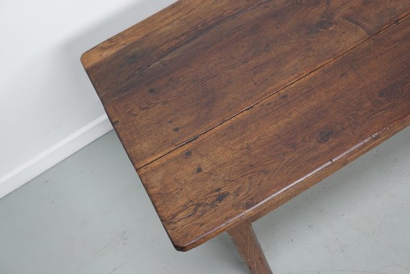 19th Century French Farmhouse Rustic Oak Coffee Table-XO-2035111