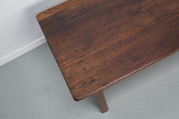 19th Century French Farmhouse Rustic Oak Coffee Table-XO-2035111