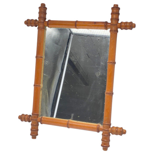 19th Century French Faux Bamboo Mirror