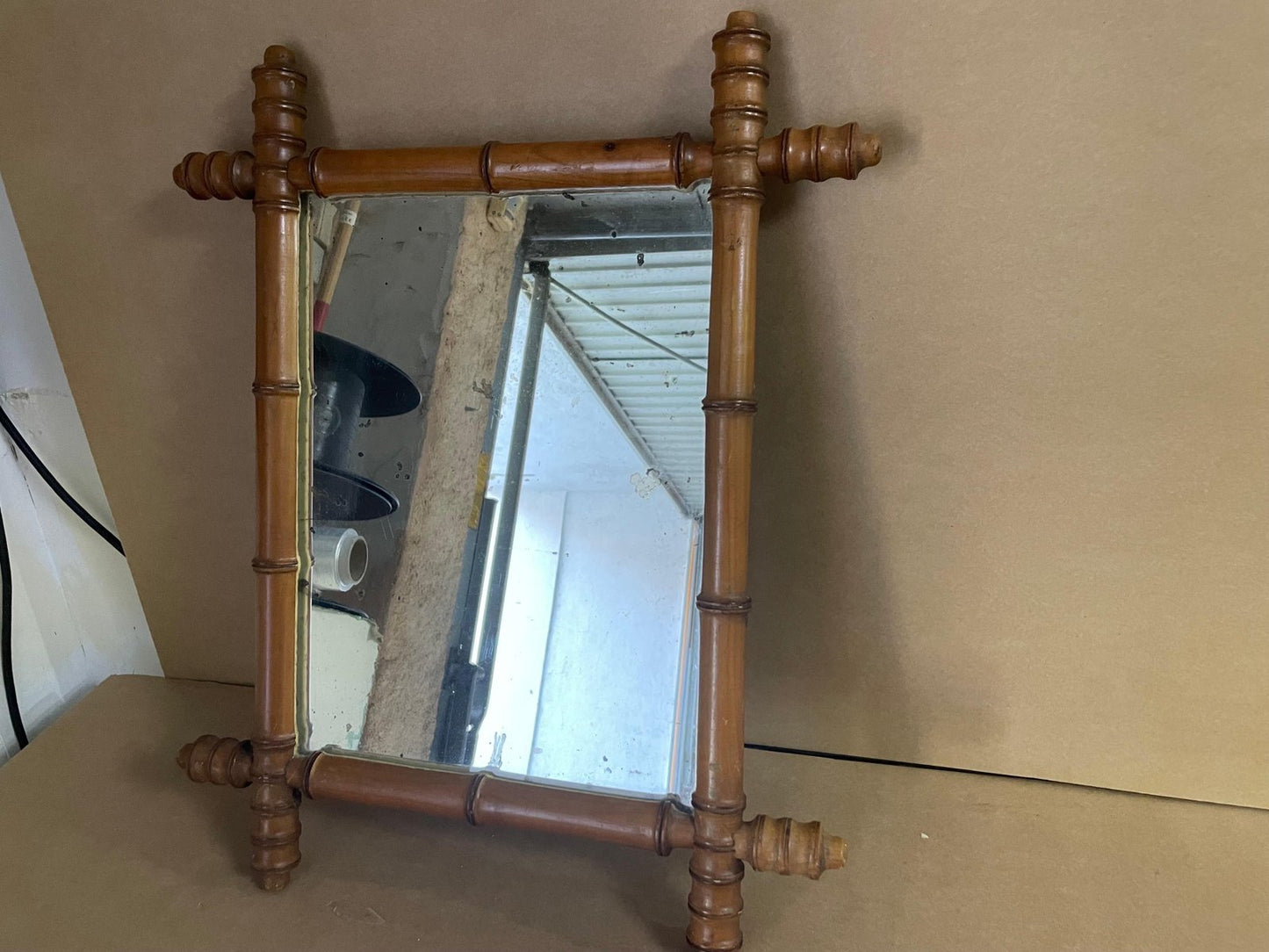 19th Century French Faux Bamboo Mirror