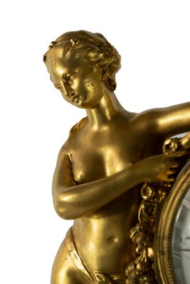 19th Century French Gilded Bronze & Marble Mantel Clock from Caron Le Fils a Paris-ZVH-1315328