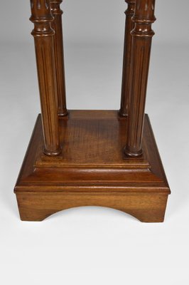 19th Century French Gothic Revival Walnut High Side Table-XNH-754044