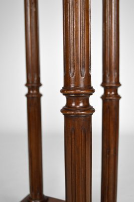 19th Century French Gothic Revival Walnut High Side Table-XNH-754044