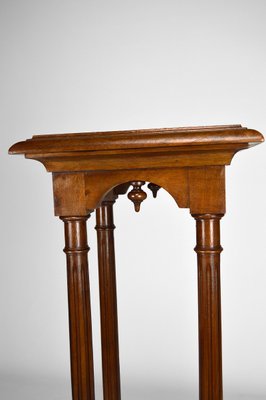 19th Century French Gothic Revival Walnut High Side Table-XNH-754044