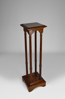 19th Century French Gothic Revival Walnut High Side Table-XNH-754044