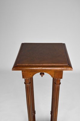 19th Century French Gothic Revival Walnut High Side Table-XNH-754044