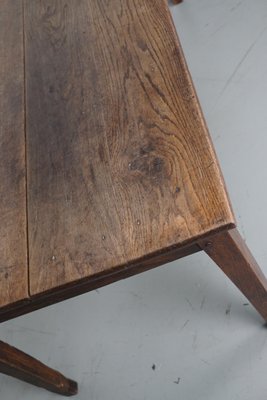 19th Century French Greyed Oak Rustic Farmhouse Dining Table-XO-1818843