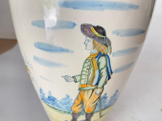 19th Century French Hand-Painted Faience Vase by Henriot Quimper-UR-1696494